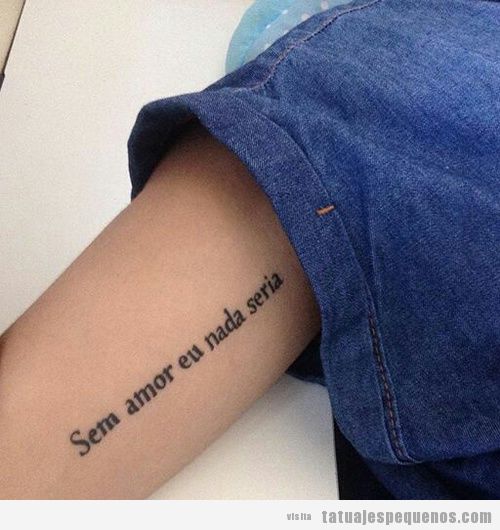 Tatuaje frase en portugués: 