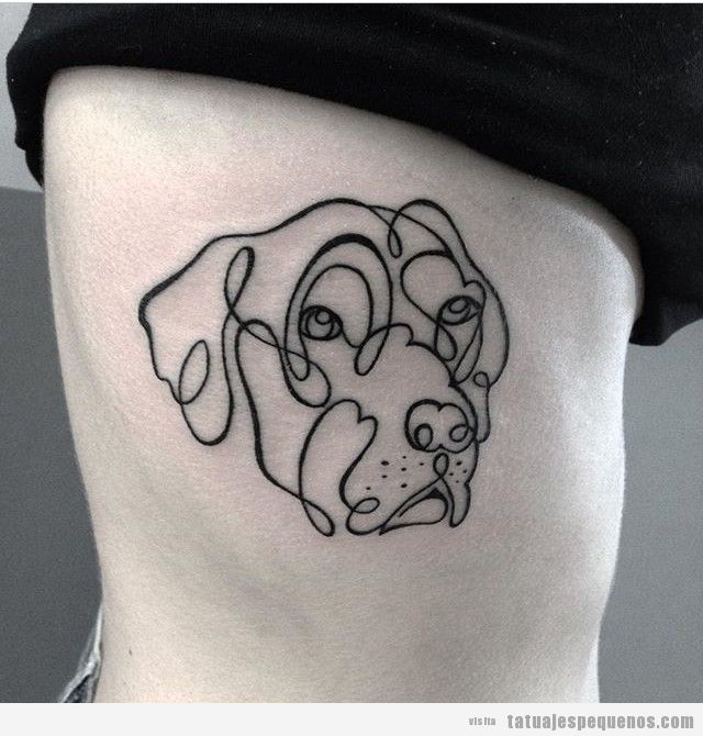 Tatuaje original de la cara de un perro