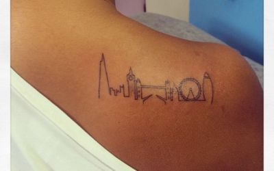 Tatuajes pequeños del skyline de Londres