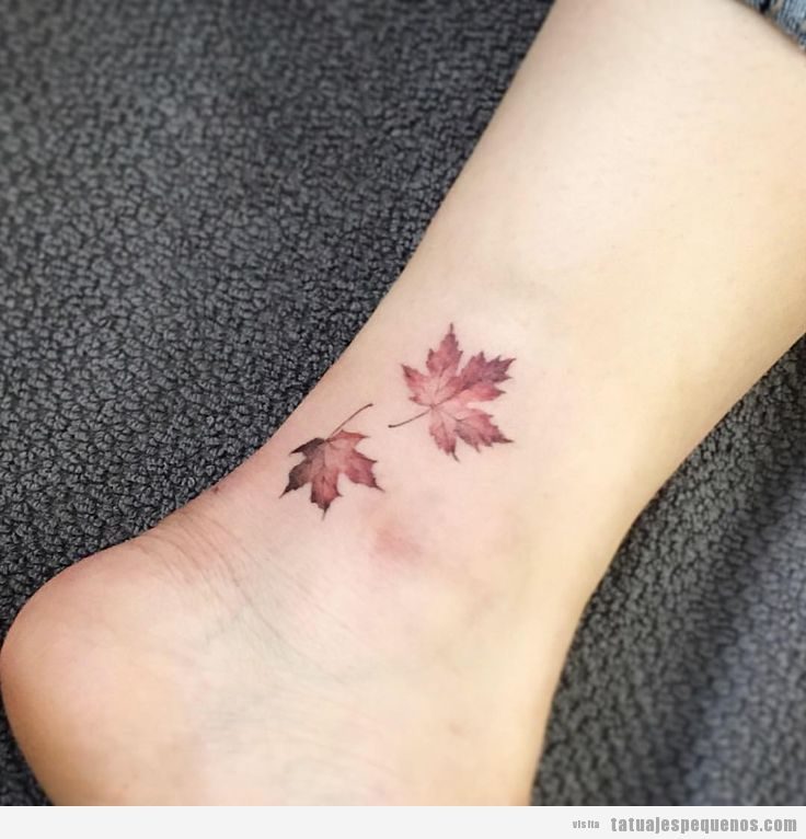 Tatuajes pequeños de hojas de Arce