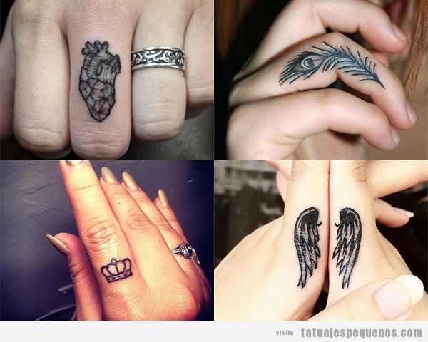 Tatuajes pequeños en el dedo