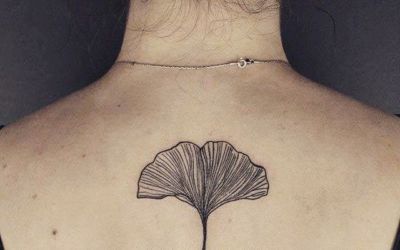 Tatuajes pequeños de hojas de gingko para hombre y mujer