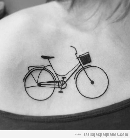 Tatuajes pequeños amantes ciclsmo para hombre y mujer 6