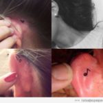 Tatuajes pequeños ocultos detrás de la oreja