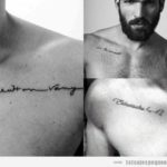 Tatuajes de frases en el pectoral