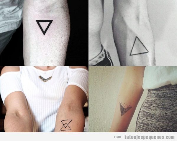 Tatuajes en el antebrazo de triángulos