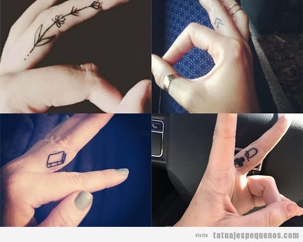 Tatuajes en dedos de las manos para mujer