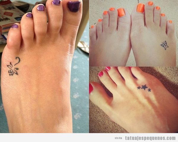 Tatuajes pequeños en el pie: + 30 bonitos diseños en empeine, dedos de los pies, lateral y talón