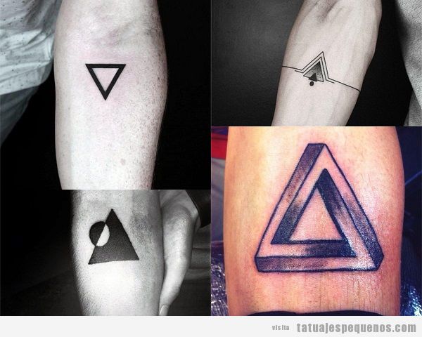 Tatuaje de triángulo pequeño para hombre