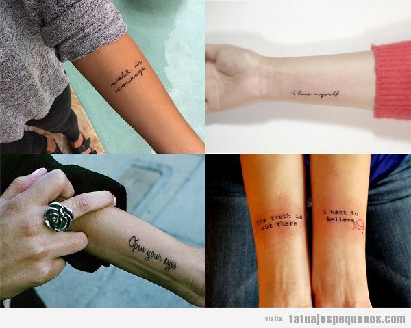 40 Tatuajes Pequeños Con Frases Cortas Que Tienen Grandes