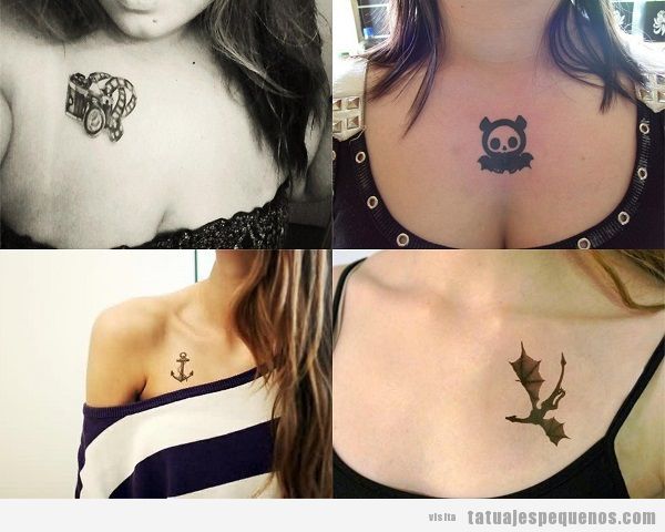 Tatuajes pequeños para mujer en el pecho