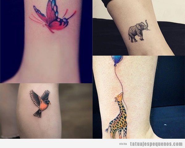 Tatuajes pequeños en la pierna para mujer