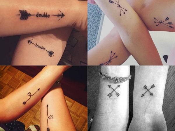 Tatuajes pequeños para amigas, flechas