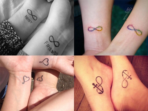 Tatuajes pequeños para amigas, infinito