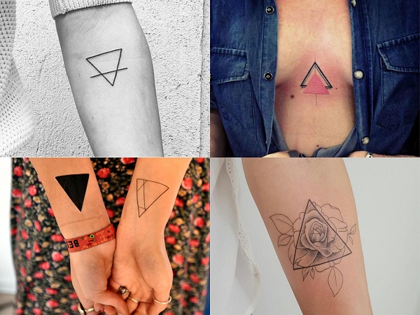 Tatuajes hipster para mujer, triángulos