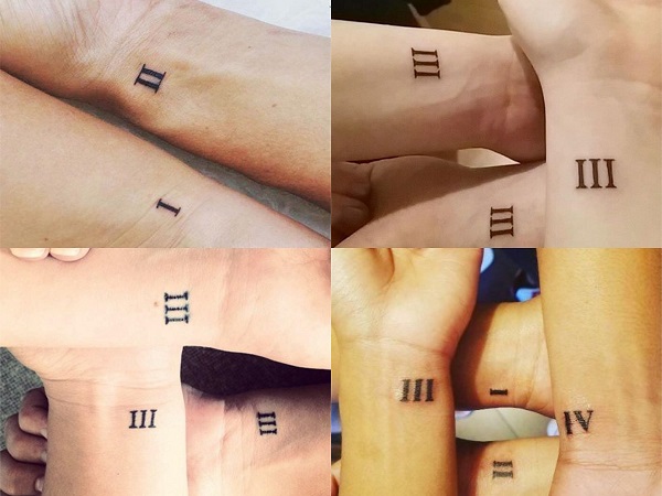 Tatuajes pequeños hermanos, números