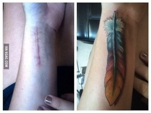 Tatuajes tapar cicatrices en la muñeca