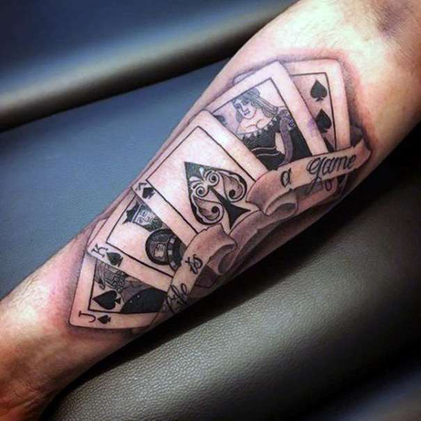 Denemarken bolvormig indruk El significado de los tatuajes de Póker • Tatuajes pequeños