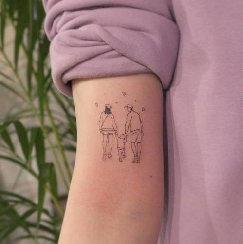 Tatuajes pequeños familia 16