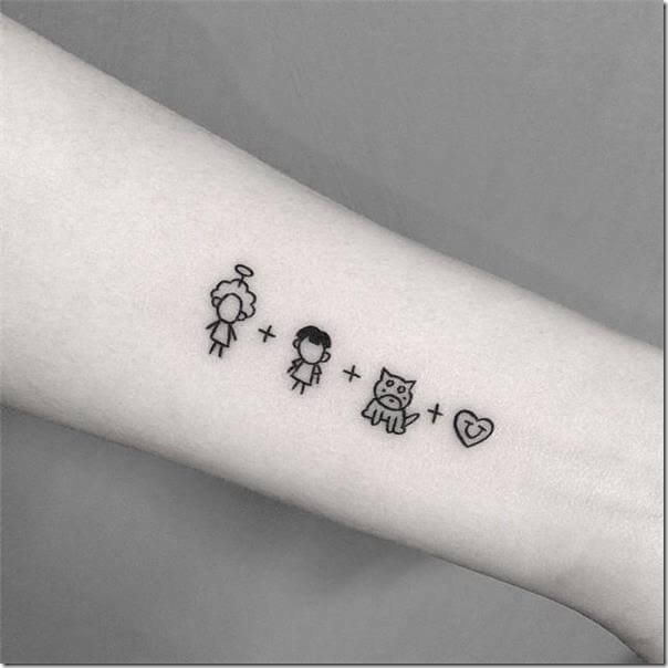 Tatuajes pequeños familia 3
