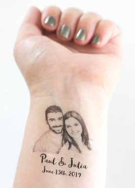 Tatuajes personalizados temporales para bodas