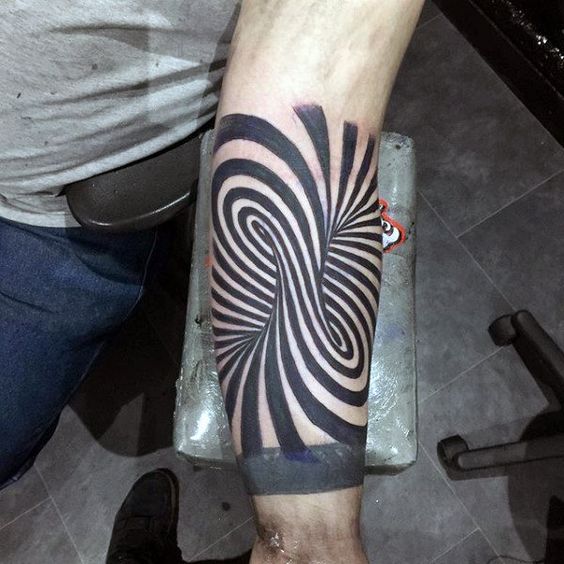 Tatuaje ilusión óptica de movimiento