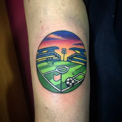 Tatuaje estadio de fútbol